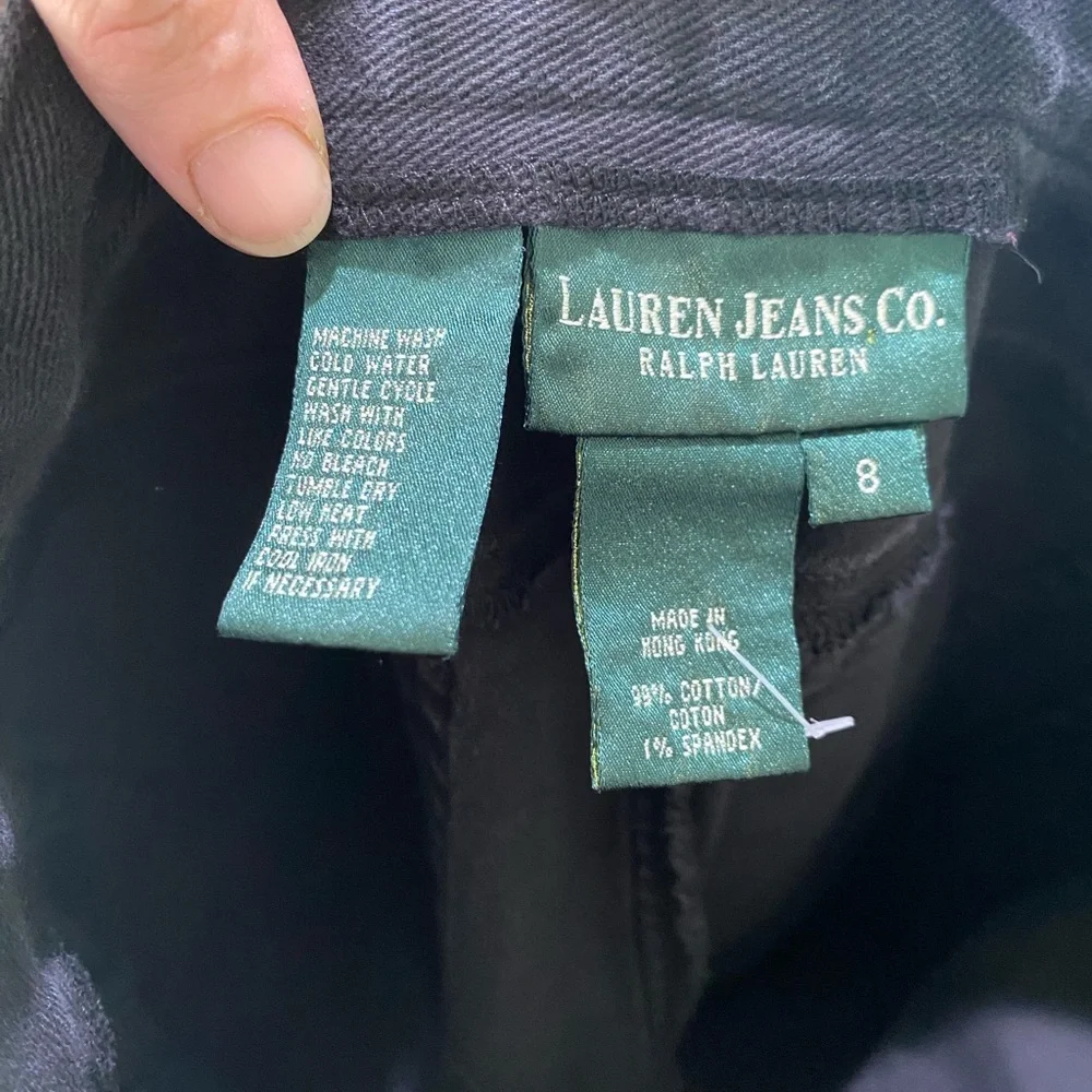 Ralph Lauren Jeans Co. Black Straight Leg Denim Women’s Size 8 Minimal